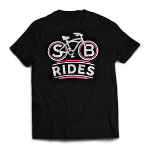 Pink SB Rides Black T-shirt Front