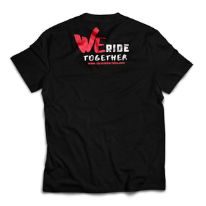 Red SB Rides Black T-shirt Back