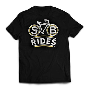 Yellow SB Rides Black T-shirt Front